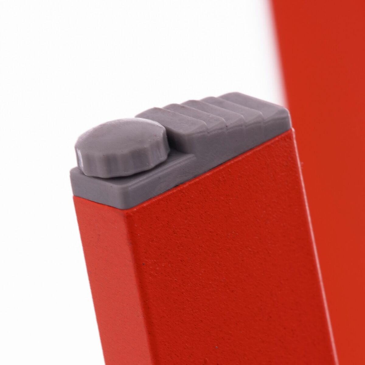 Table d'appoint Marzia 60 x 60 x 42 cm Rouge Acier